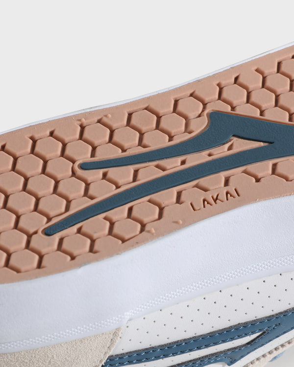 Lakai Manchester WHITE SUEDE NAVY PERF