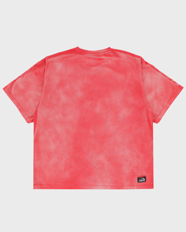 Lakai Sunfaded Cropped Boxy Tee RED