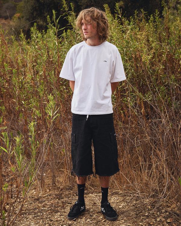 Lakai Sunfaded Cropped Boxy Tee WHITE