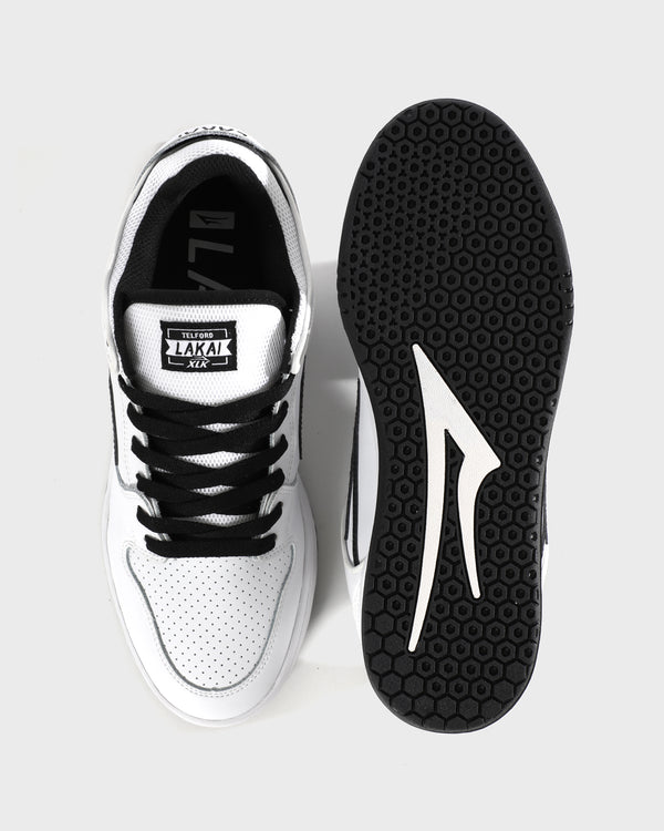 Lakai Telford Low WHITE/BLACK LEATHER
