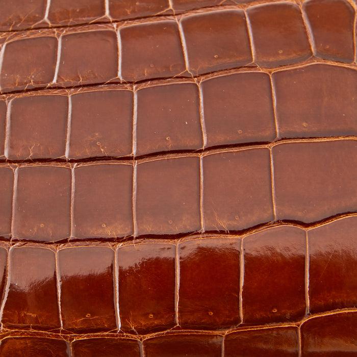 Lambertson Truex 182 Framed Clutch - Cognac Crocodile