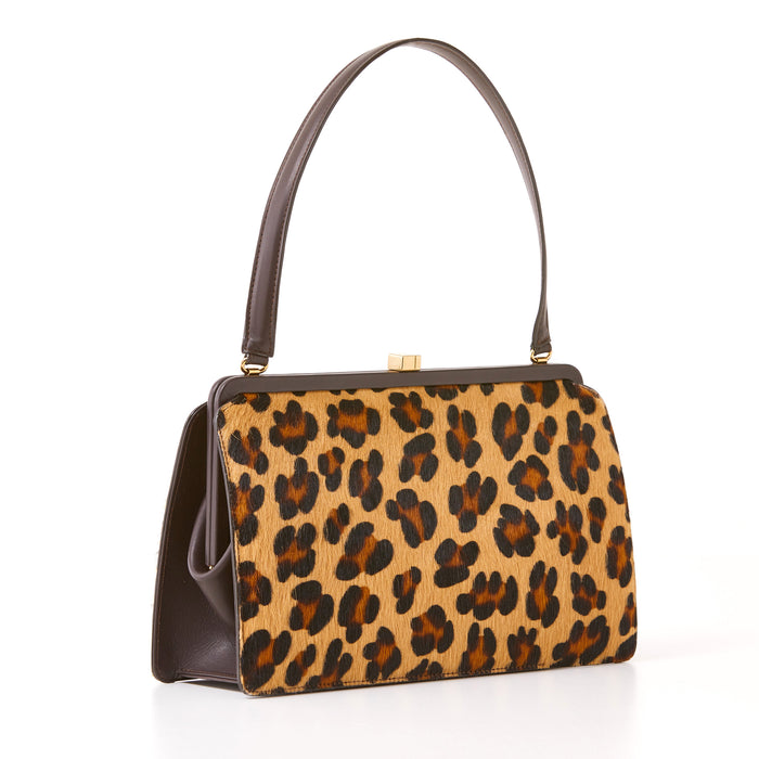 Lambertson Truex Abbey Framed Shoulder Bag - Leopard Print