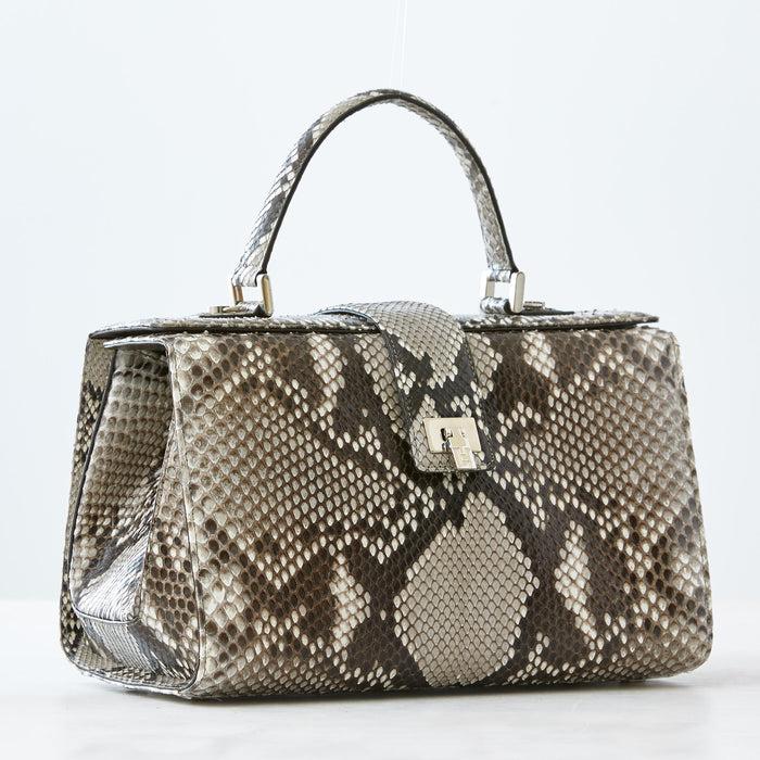 Lambertson Truex Andi Top Handle - Medium - Natural Python