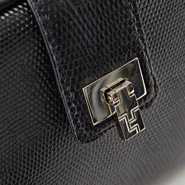 Lambertson Truex Andi Top Handle - Small - Black Lizard