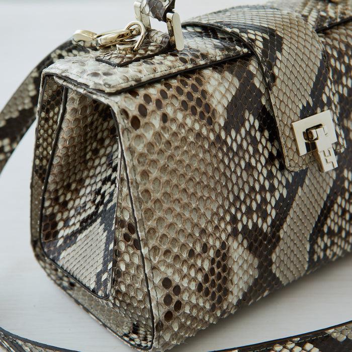 Lambertson Truex Andi Top Handle - Small - Natural Python