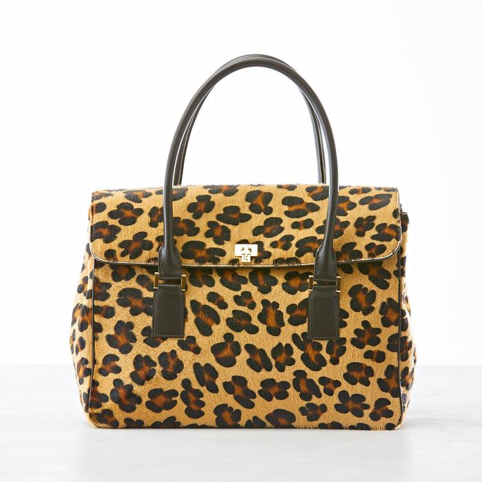 lambertson truex Boxcar Top Handle - Large - Leopard Print