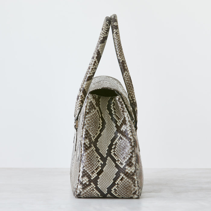 Lambertson Truex Boxcar Top Handle - Large - Natural Python
