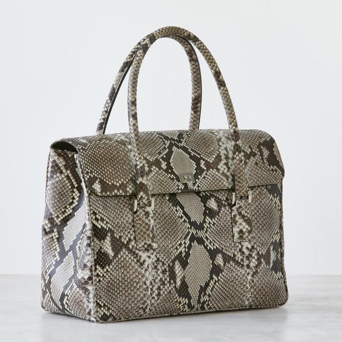 Lambertson Truex Boxcar Top Handle - Large - Natural Python