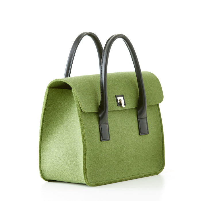 Lambertson Truex Boxcar Top Handle - Large - Olive Felt