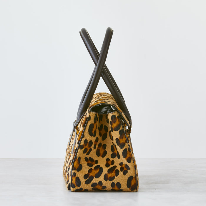 Lambertson Truex Boxcar Top Handle - Medium - Leopard Print