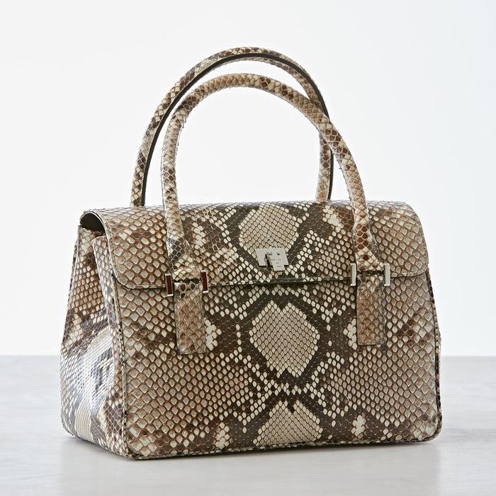 Lambertson Truex Boxcar Top Handle - Medium - Natural Python