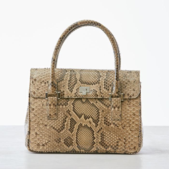 lambertson truex Boxcar Top Handle - Medium - Nutmeg Python