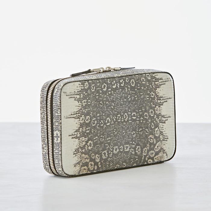 Lambertson Truex Finley Zip Clutch - Natural Lizard Leather