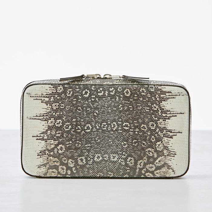 lambertson truex Finley Zip Clutch - Natural Lizard Leather