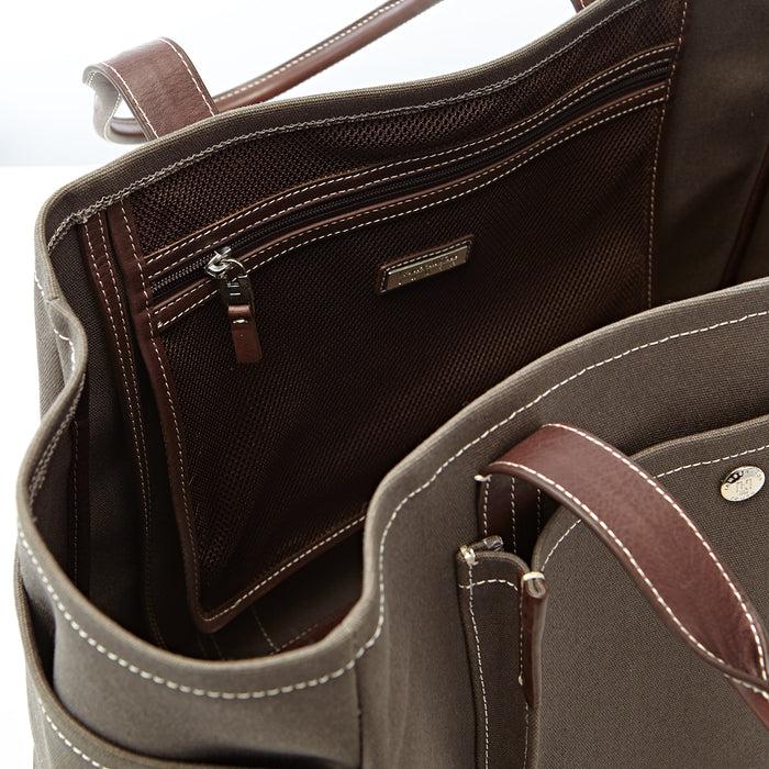 Lambertson Truex Bradley Tote - Brown Canvas