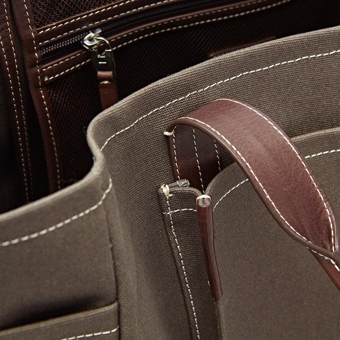 Lambertson Truex Bradley Tote - Brown Canvas