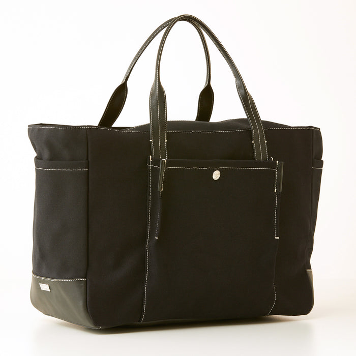 Lambertson Truex Bradley Zip Tote - Black Canvas