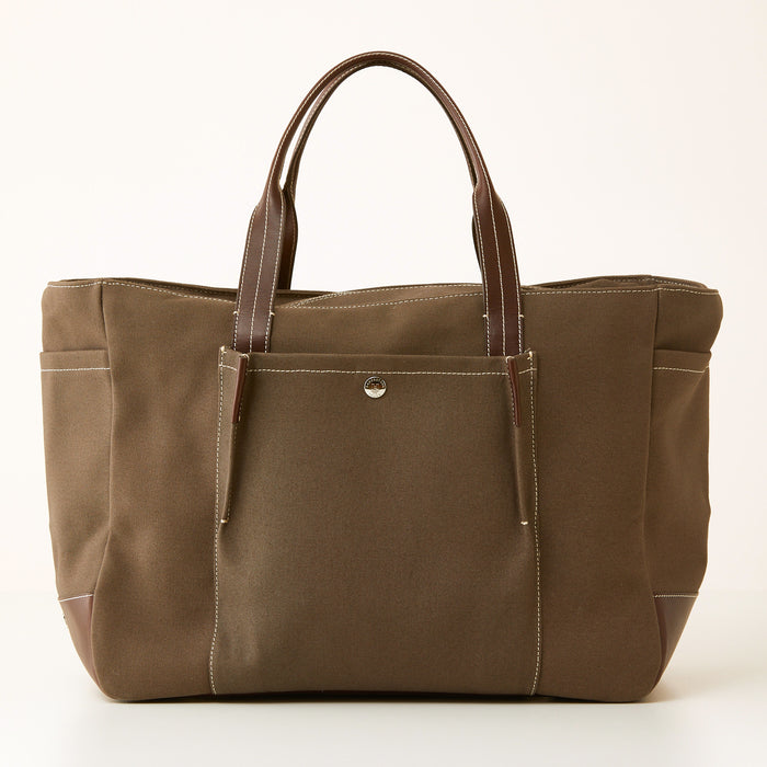 lambertson truex Bradley Zip Tote - Brown Canvas