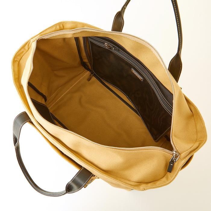 Lambertson Truex Bradley Zip Tote - Khaki Canvas