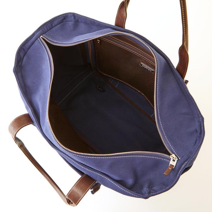 Lambertson Truex Bradley Zip Tote - Navy Canvas
