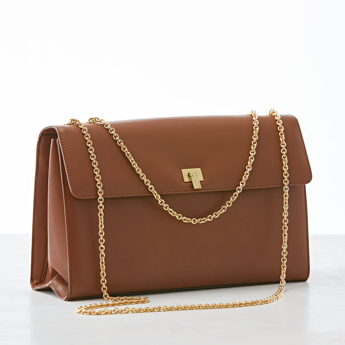 Lambertson Truex Grand Shoulder Bag - Cognac