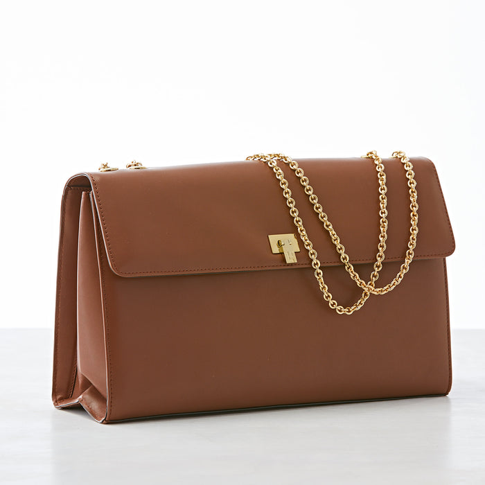 Lambertson Truex Grand Shoulder Bag - Cognac