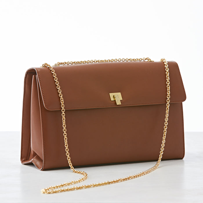 Lambertson Truex Grand Shoulder Bag - Cognac