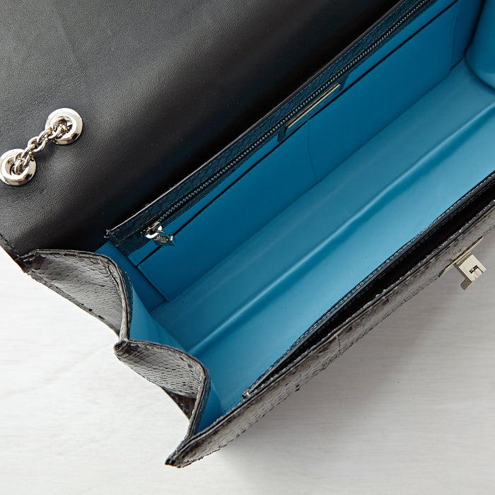 Lambertson Truex Grand Shoulder Bag - Gray Python