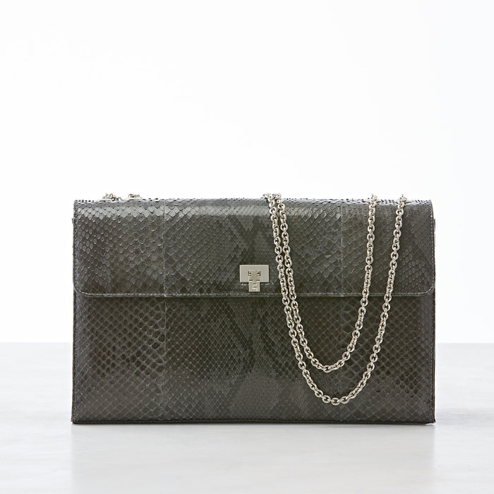 lambertson truex Grand Shoulder Bag - Gray Python