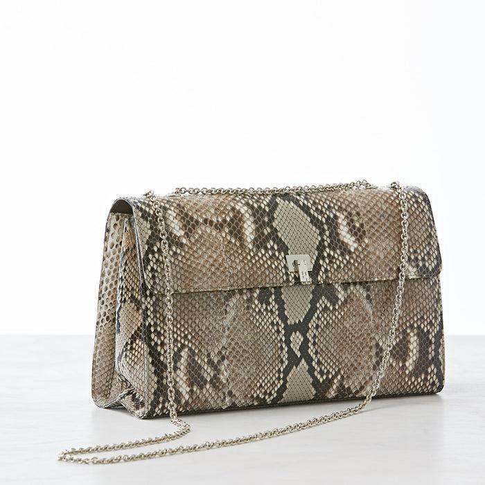 Lambertson Truex Grand Shoulder Bag - Natural Python