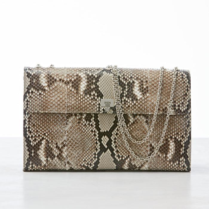 lambertson truex Grand Shoulder Bag - Natural Python