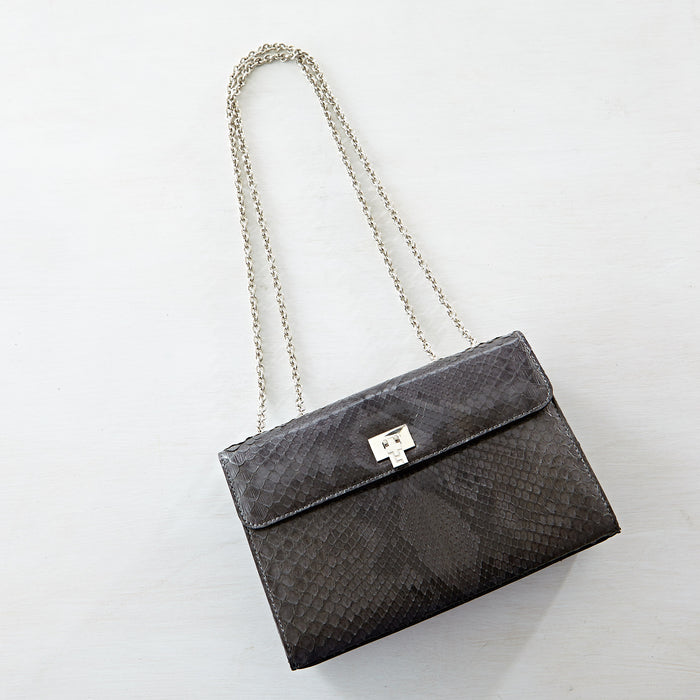 Lambertson Truex Jesse Shoulder Bag - Gray Python