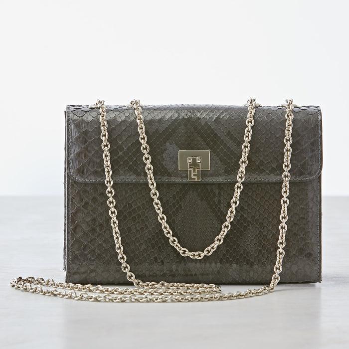 lambertson truex Jesse Shoulder Bag - Gray Python