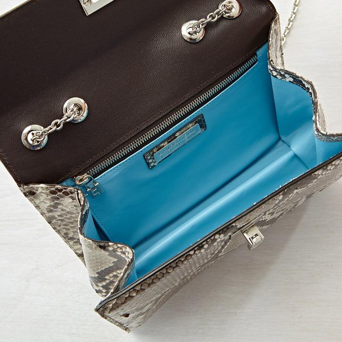Lambertson Truex Jesse Shoulder Bag - Natural Python