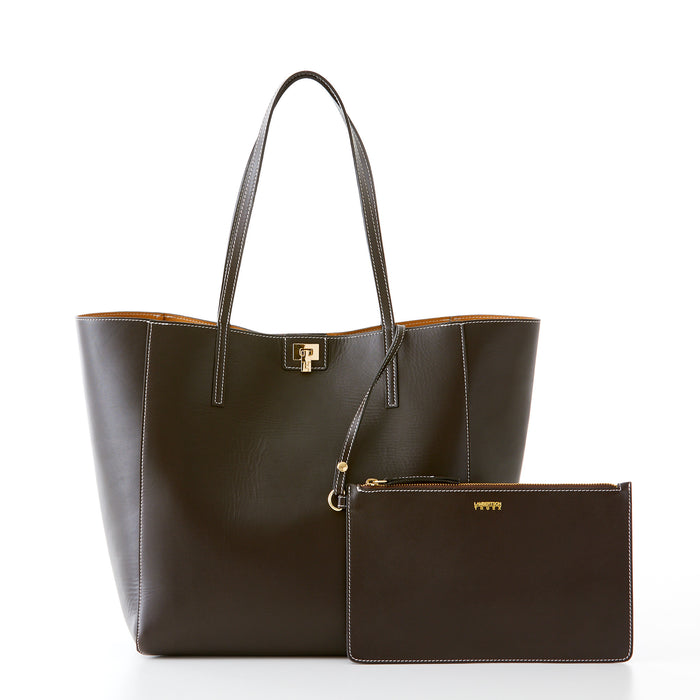 Lambertson Truex Shopper Tote - Dark Brown