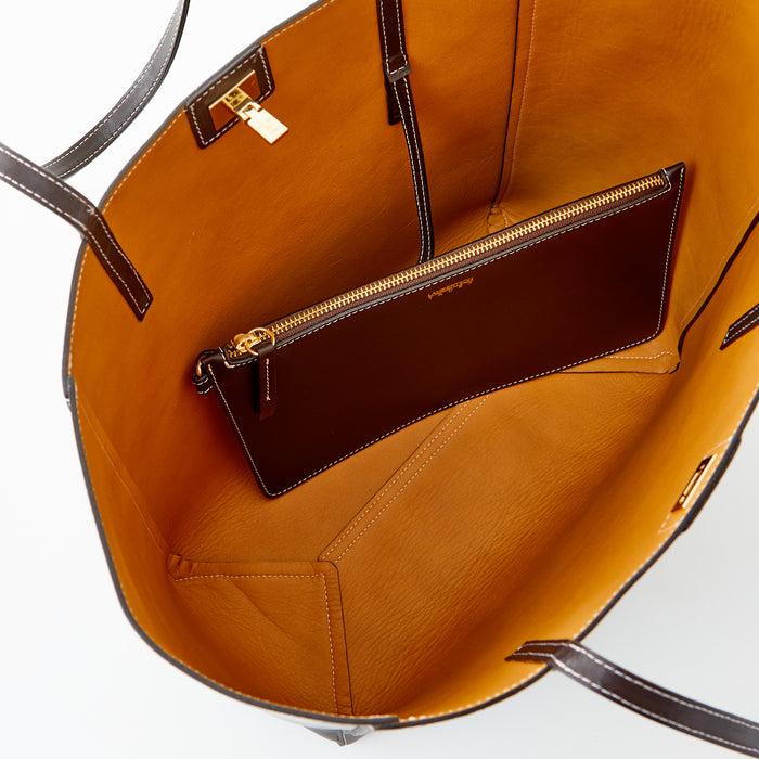 Lambertson Truex Shopper Tote - Dark Brown