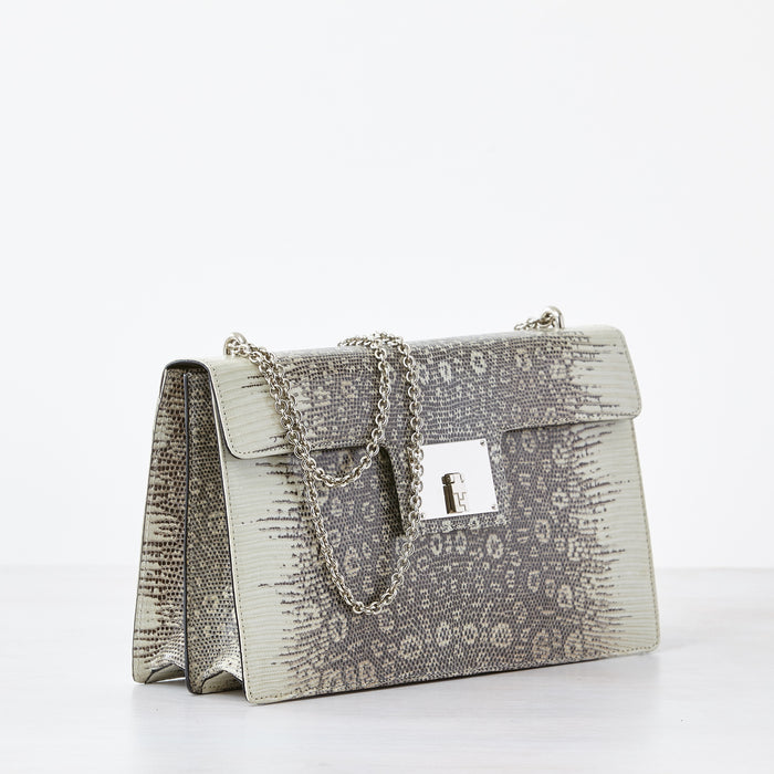 Lambertson Truex Westie Shoulder Bag - Natural Lizard