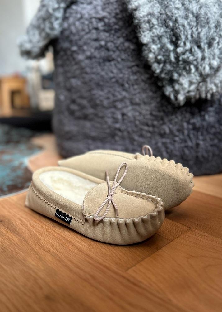lambland Bailey – British Suede & Wool Soft Sole Moccasins