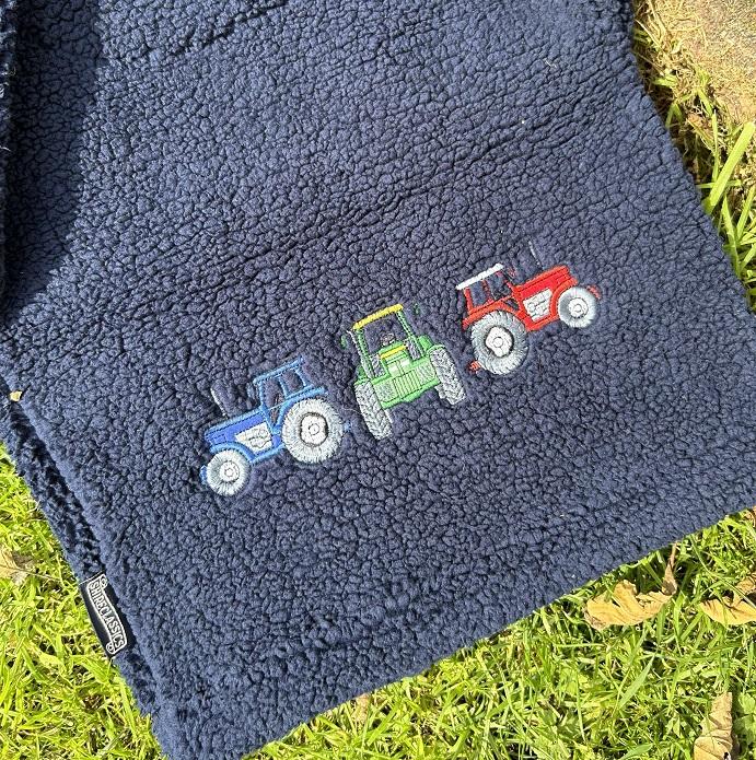 Lambland Children’s Quarter Zip Tractor Berber Fleece