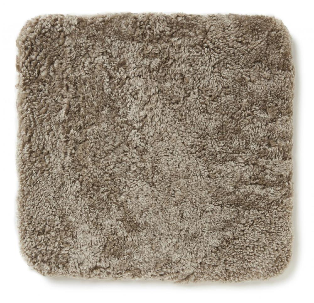 Lambland Curly Sheepskin Square Seat Pad With Filling