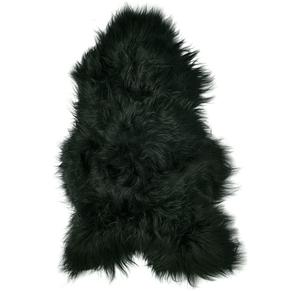 Lambland Eco Tanned Long Wool Bottle Green Sheepskin