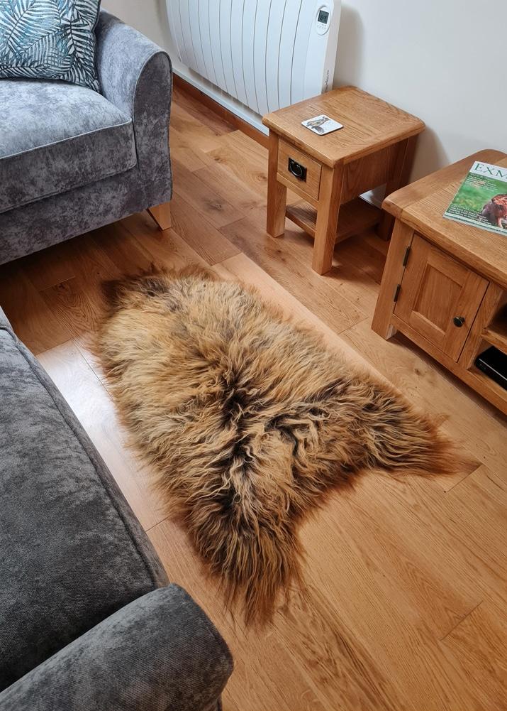 lambland Eco Tanned Long Wool Burnt Orange Icelandic Sheepskin