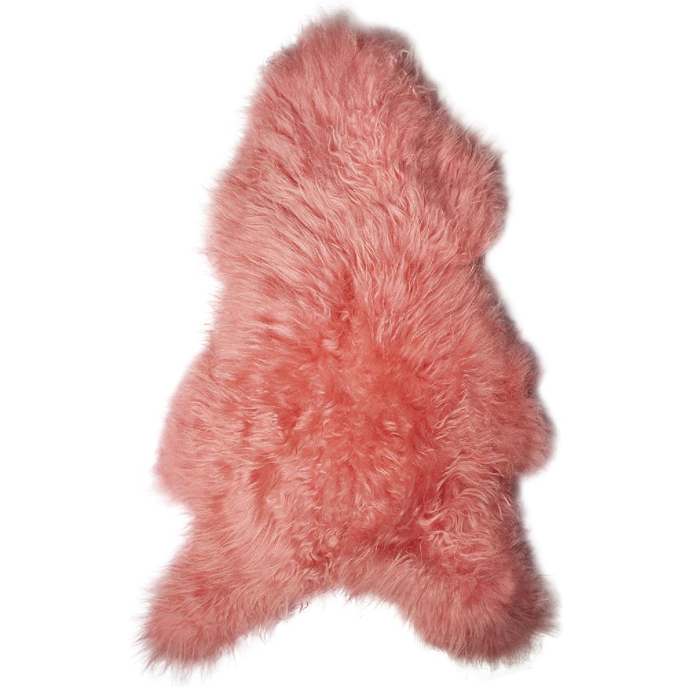 Lambland Eco Tanned Long Wool Coral Pink Icelandic Sheepskin