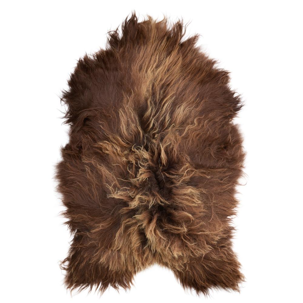Lambland Eco Tanned Long Wool Rusty Brown Icelandic Sheepskin