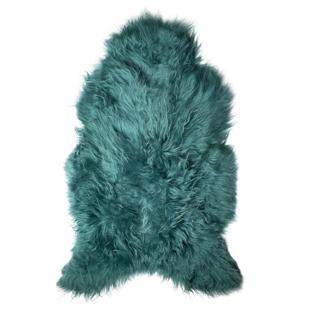 Lambland Eco Tanned Long Wool Teal Green Icelandic Sheepskin