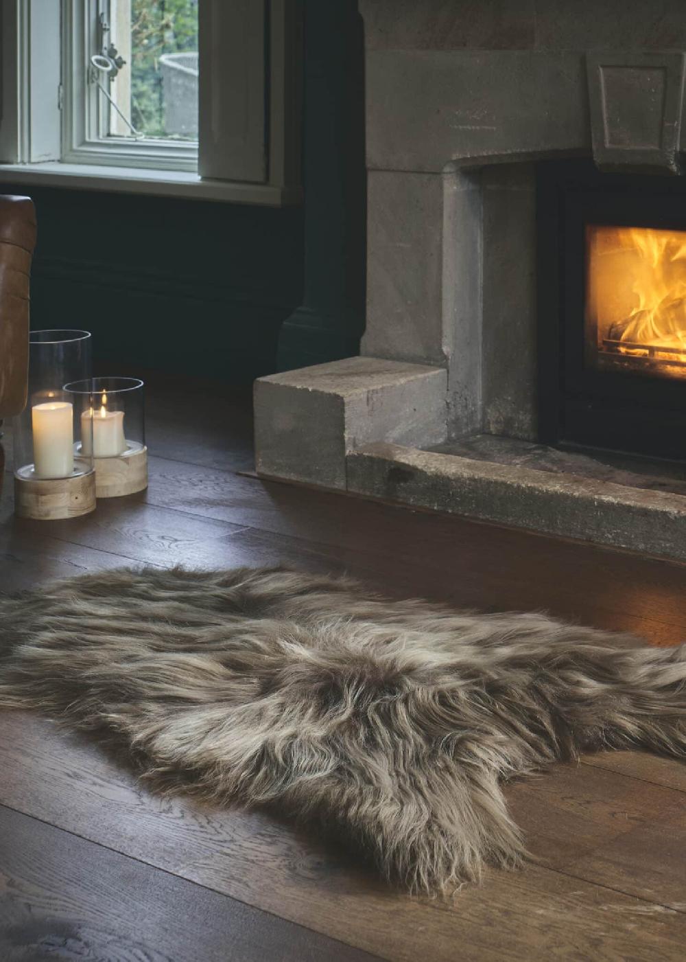 lambland Eco Tanned Long Wool Vole Tipped Icelandic Sheepskin