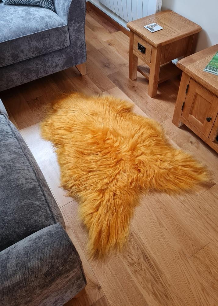lambland Eco Tanned Long Wool Yellow Icelandic Sheepskin