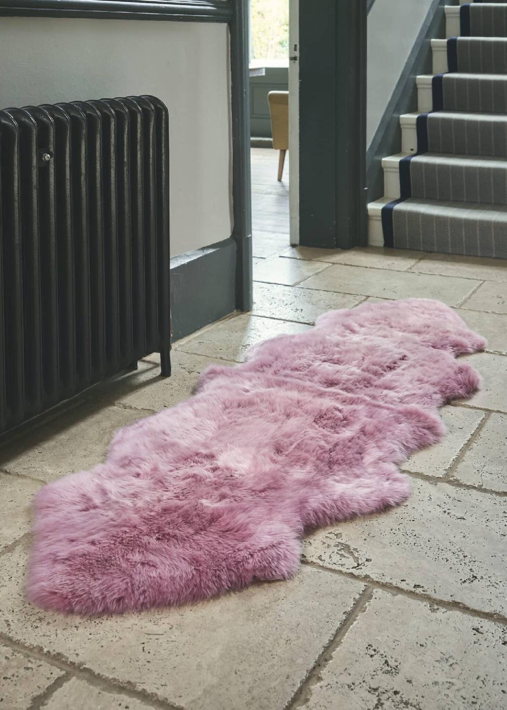 lambland Eco Tanned Luxury Rose Pink Double Sheepskin
