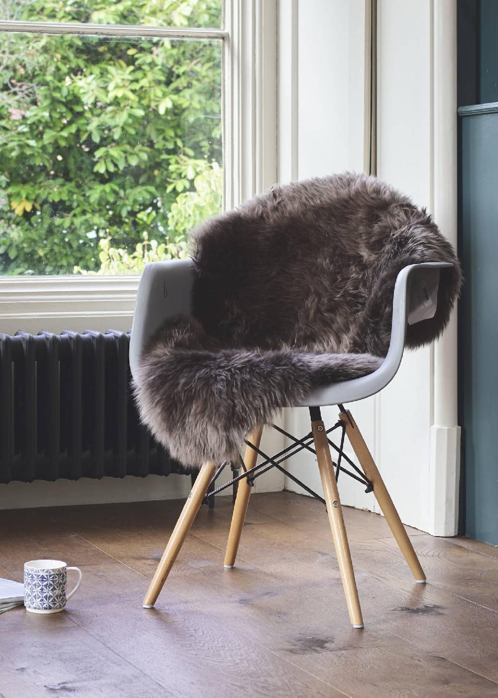 lambland Eco Tanned Mole Brown Luxury Sheepskin Rug