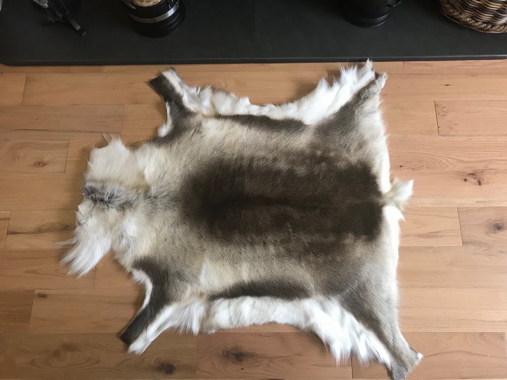 Lambland Extra Large Reindeer Hide In Dark Natural Shades